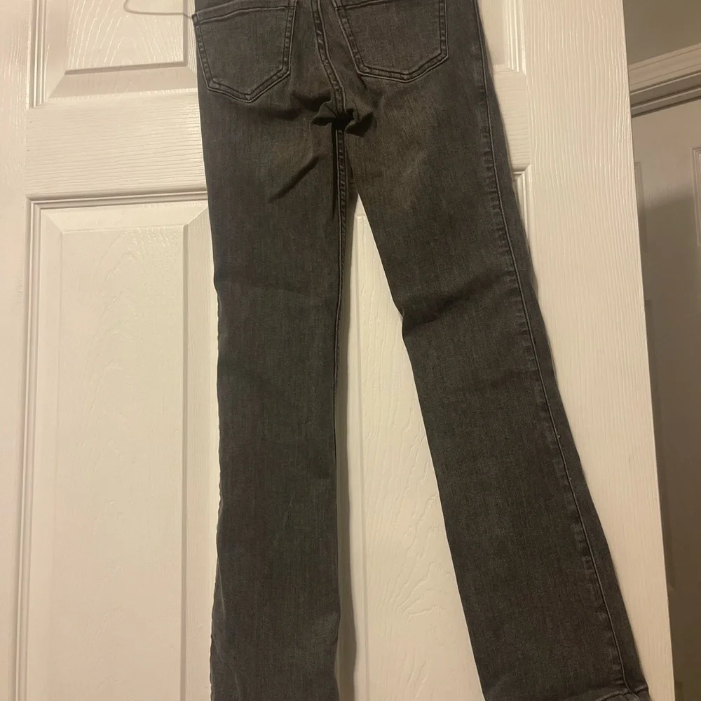 Girls Abercrombie & Fitch Dark Gray Flare Jeans - Picture 2 of 3